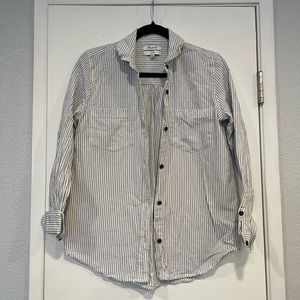 Madewell crinkle stripe top